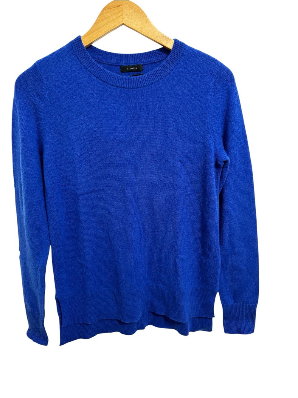 Halogen 100% Cashmere Sweater NWT Small Cobalt Blue Luxury Soft Knit